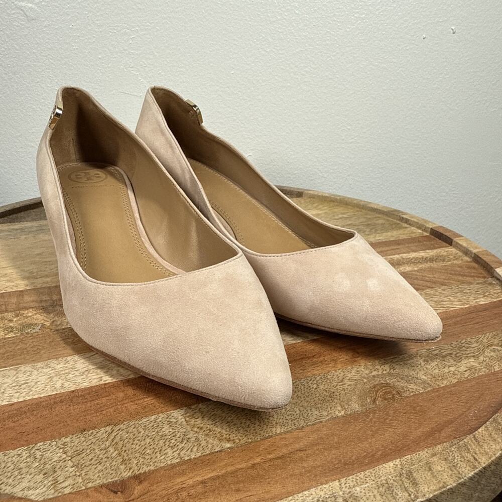 Tory Burch Nude Suede Heels